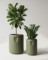 Cool Fiberglass Planter – Olive Green