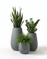 Omega Fiberglass Planter – Blue Grey Granite Finish