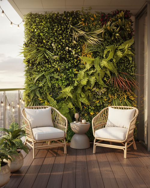 Jungle Fiesta Artificial Green Wall Panel