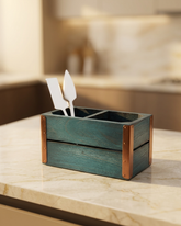 Modern Blue Wooden Cutlery Stand