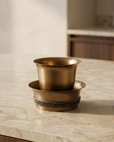 Premium Brass Coffee Set – Gold Finish