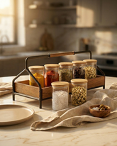 Modern Countertop Wooden Caddy Organizer