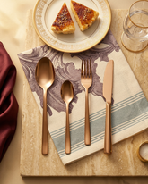 Contemporary Rose Gold Cutlery Set – Set of Four