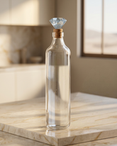Frosted Glass Water Bottle with Glass Stopper