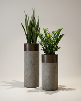 Daisy Fiberglass Planter – Stone Grey