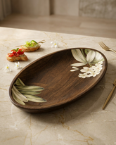 Large Oval Wooden Serving Platter