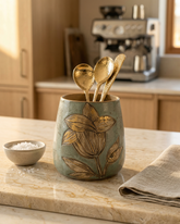 Decorative Iris Cutlery Holder