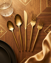 Premium Gold PVD Cutlery Set – Set of Five