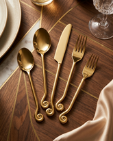 Antique Hammered Gold PVD Cutlery Set – Set of Five