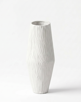 Celeste Flow Fiberglass Planter – Pearl Ivory Textured Finish