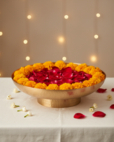 Hammered Metal Urli Bowl with Stand