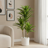 Artificial Handcrafted-Feel Yellow Green Dracaena Plant - 2 ft (60 cm)