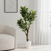 Artificial Real-Touch Variegated Rubber Plant - 5 ft (150 cm)