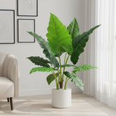 Artificial Leafy Green Caladium Leaf - 3 ft (83 cm)