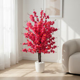 Artificial Dark Pink Cherry Blossom Tree 120cm (4ft)