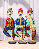 Rajasthani Musicians Trio in Folk Attire