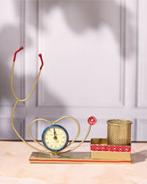Doctor’s Desk Clock with Pen Stand