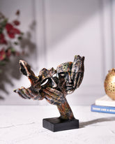 Artistic Multicolour Face Trio Sculpture
