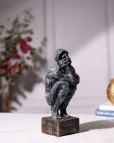 Textured Thinker Man Statue – Chin on Hand