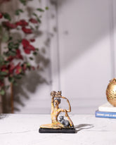 Rustic Yoga Lady with Cats – Overhead Stretch