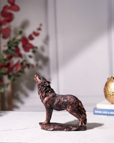 Bronze Howling Wolf Tabletop Decor