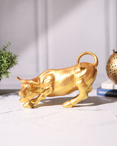 Golden Bull Figurine for Wealth Decor