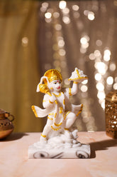 White Hanuman Idol Holding Mountain