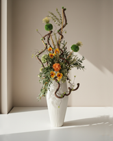 Towering Modern Dried Floral Floor Centerpiece With Pot