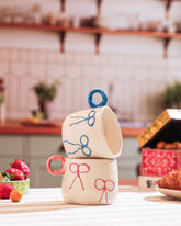 Alamkari India Ceramic Bowtie Ceramic Tea Cup Set