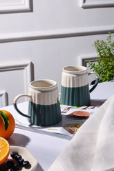 Alamkari India Ceramic Candy Stripped Coffee Mug