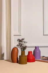 Alamkari India Ceramic Earthy Textured Vases Set of 4