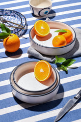 Alamkari India Ceramic Ethical White Platters - Set of 3