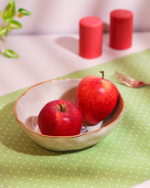 Alamkari India Ceramic Hand-Painted Face Design Ceramic Bowl