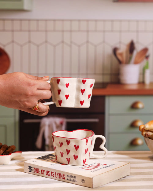 Alamkari India Ceramic Hand-Painted Heartfelt Mug