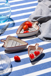 Alamkari India Ceramic Nested Pattern Platters- Set of 3