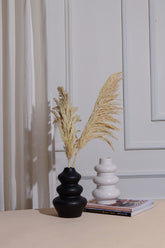 Alamkari India Ceramic Spiral Ceramic Vases - Set of 2