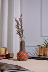 Alamkari India Ceramic Stone Sleek Flower Vase