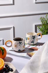 Alamkari India Ceramic Surajmukhi Coffee Mug