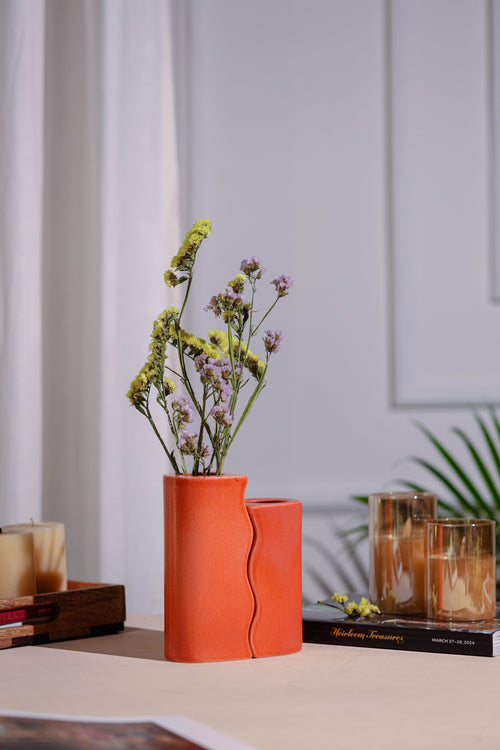 Alamkari India Ceramic Twin Ladder Ceramic Vase