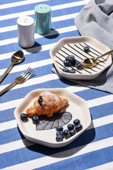 Alamkari India Ceramic Zebra Stripe Platter