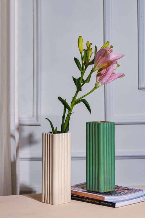 Alamkari India Elevated straight Ceramic Vase