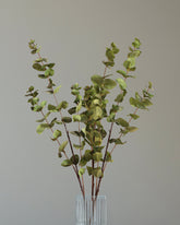 Alamkari India Fabric Artificial Green Eucalyptus Sticks (3 sticks, 80 cm)