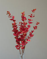 Alamkari India Fabric Artificial Red Eucalyptus Sticks (3 Sticks, 80 cm)