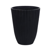 Alamkari India FRP (Fiberglass) / Charcoal Ribbed Charcoal Planter (12*15 inches)