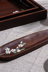 Alamkari India Mango Wood Basic Printed Serving tray