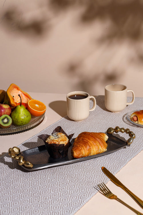 Alamkari India Metal Contemporary Serving Tray