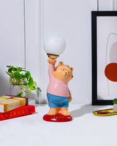 Alamkari India Polyresin Lucky Luminary Blue Teddy Lamp