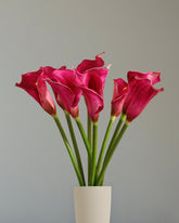 Alamkari India Polyurethane Artificial Calla Lily Flower Sticks (5 Sticks, 70 cm, Purple)
