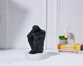 Alamkari India Resin Mosaic Sitting Stone Man Sculpture