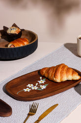 Alamkari India Wooden Handprinted Wooden Tray